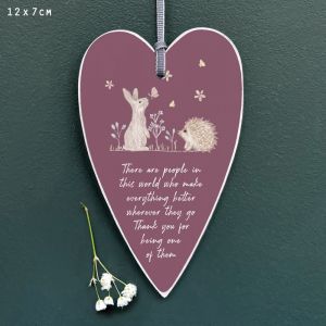Meadow friends heart tag-Rabbit & Hedgehog Meadow friends heart tag-Rabbit & Hedgehog