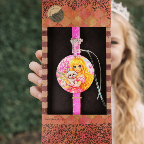 Λαμπάδα Πριγκίπισσα - με σκυλάκι