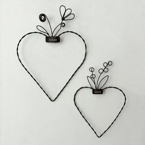 Metal hanging heart-Love/ sml