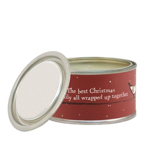 Κερί κόκκινο πουλί-Best Christmas is family