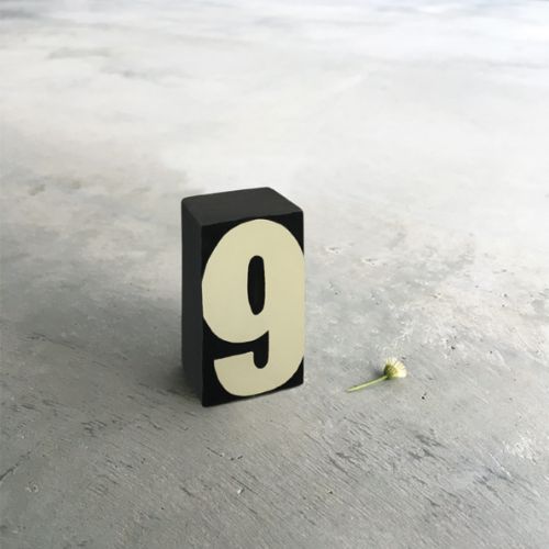 Wood block number - 9