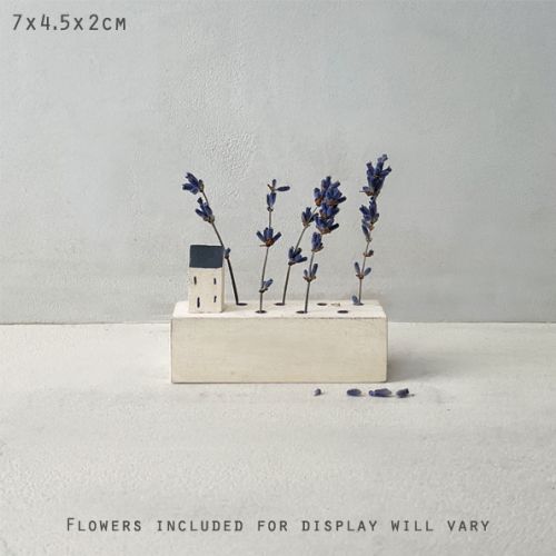 Βάση με λουλούδια & σπίτι 4,5x7εκ.