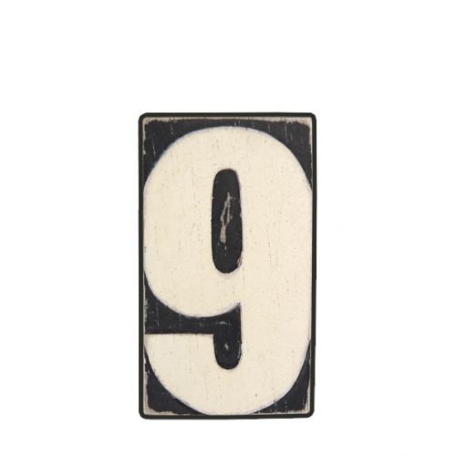 Wood block number - 9