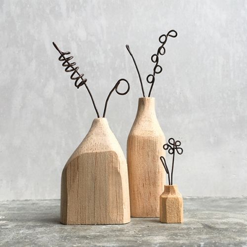 Wire flower in vase-Foxglove Size: 10x2x2,2 cm