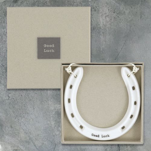 Porcelain horseshoe - Good luck