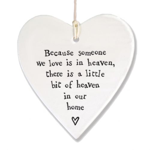 Καρδιά πορσελάνη 9x9,5εκ. - Because someone we love…