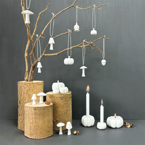 Κρεμαστή πορσελάνινη κολοκύθα - Μικρή 4εκ.