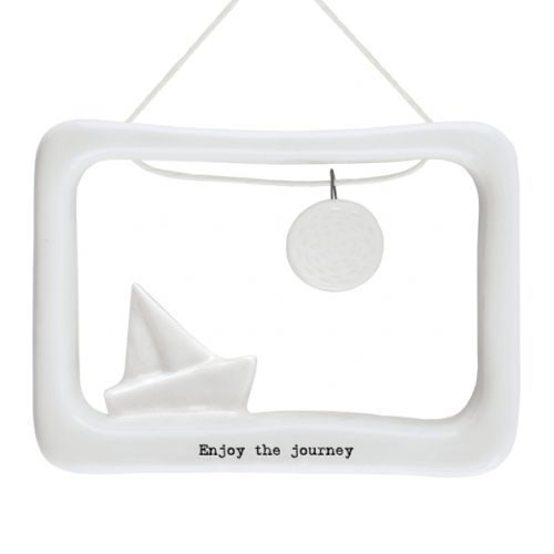 Πορσελάνινο κάδρο - Enjoy the journey 9εκ.