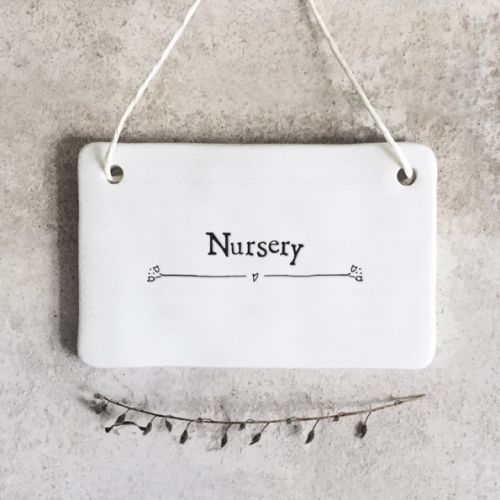 Porcelain sign-Nursery