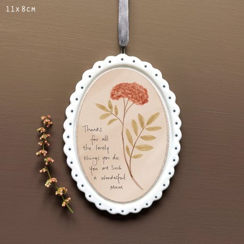 Πορσελάνη οβάλ δαντέλα-Thanks love