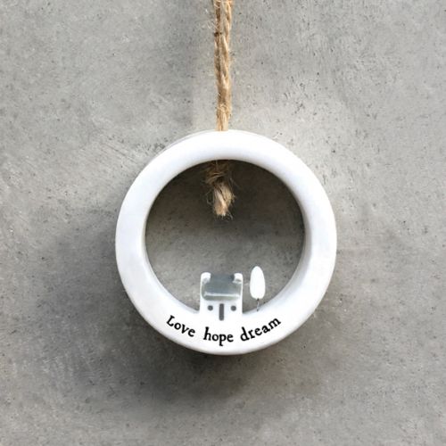 House in circle hanger-Love hope dream