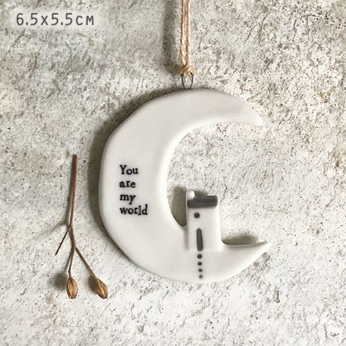 Πορσελάνινο φεγγάρι 6,3εκ. - You are my world