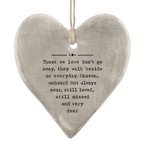 Rustic hanging heart-Those we love don't go