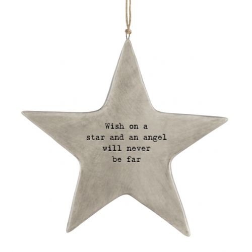 Rustic hanging star-Wish on a star