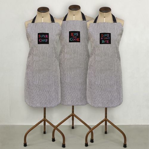 Thin stripe apron-Super chef