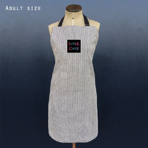 Thin stripe apron-Super chef