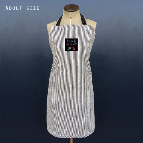 Ποδιά κουζίνας λεπτές φαρδιές - Love at first bite 62εκ.