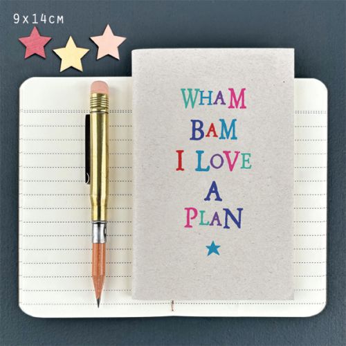 Βιβλιαράκι Wobbly word - Wham bam I love a plan 9x14εκ.