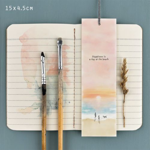 Seascape bookmark-Happiness day at the beach