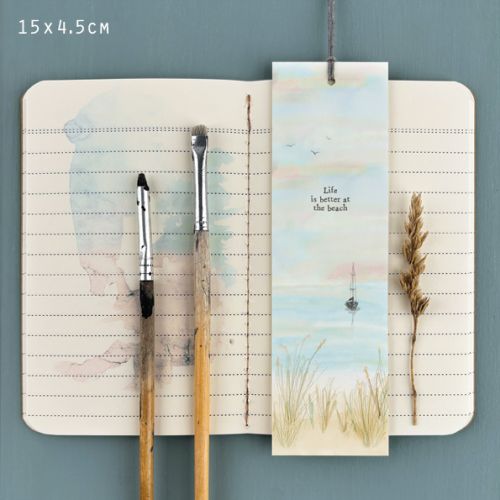 Seascape bookmark-Life is better at the beach