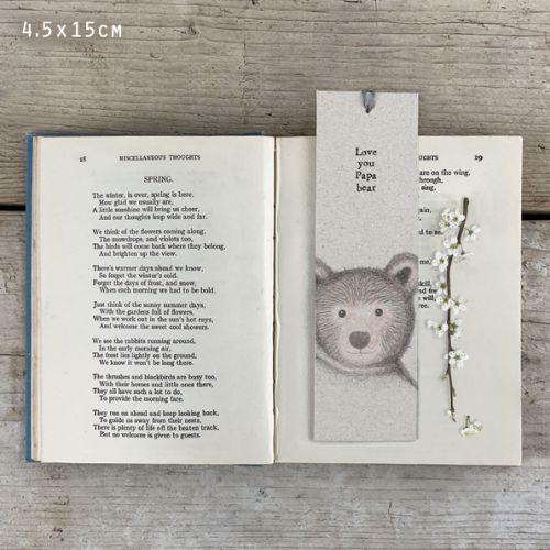 -Bear bookmark-Love you Papa bear