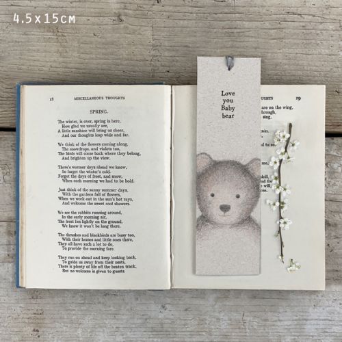 Bear bookmark-Love you baby bear
