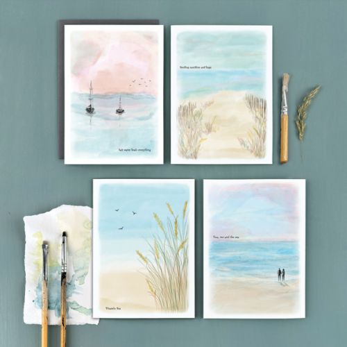 Seascape card-Sending sunshine and hugs