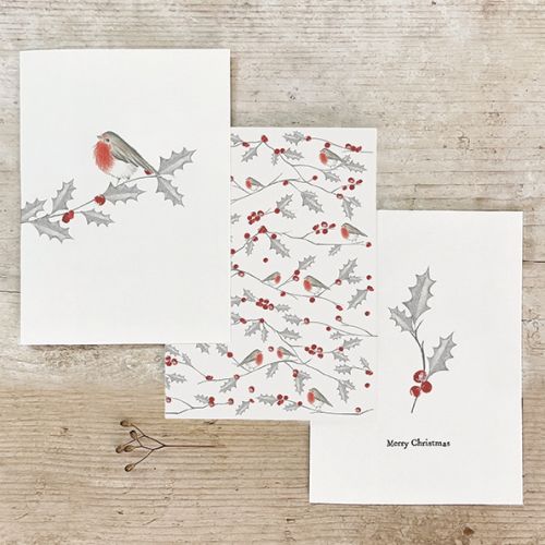 Bird & berry card-Holly