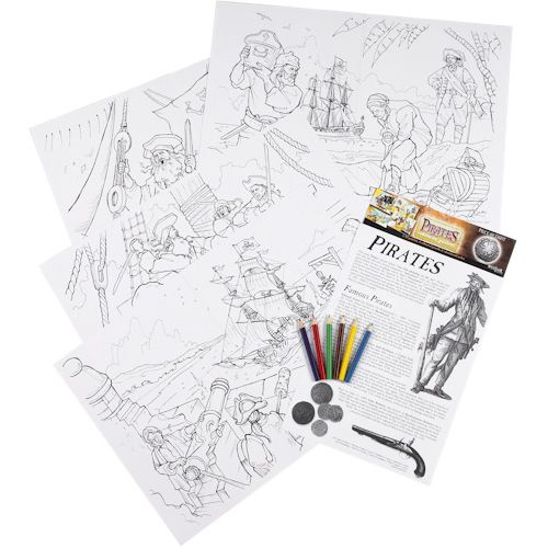 Pirate Educational Colouring Posters