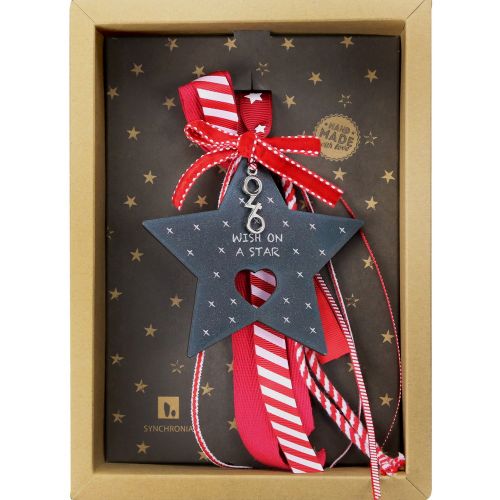 Γούρι Στολίδι μαυροπίνακας-Αστέρι