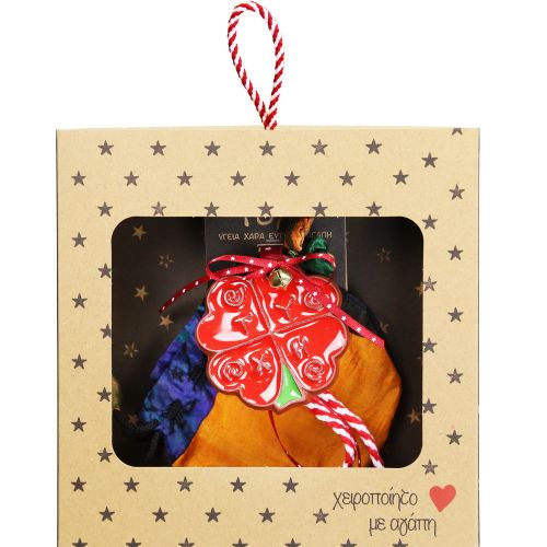 Γούρι Κεραμικό στολίδι-Τριφύλλι