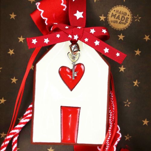 Γούρι Κεραμικό στολίδι μεγ.-Σπίτι