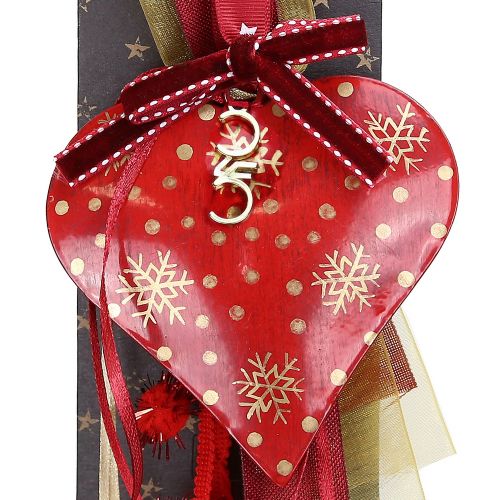 Γούρι Καρδιά με χρυσά σχέδια-2026  30εκ.