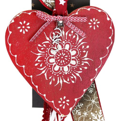 Γούρι Καρδιά κόκκινη μεγάλη- 30x19εκ. από ξύλο