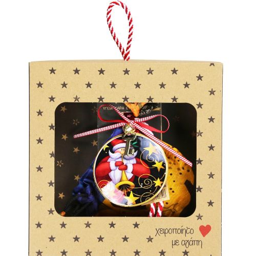 Γούρι Στολίδι Αγ.Βασίλης με τρομπέτα 18x17,5εκ.