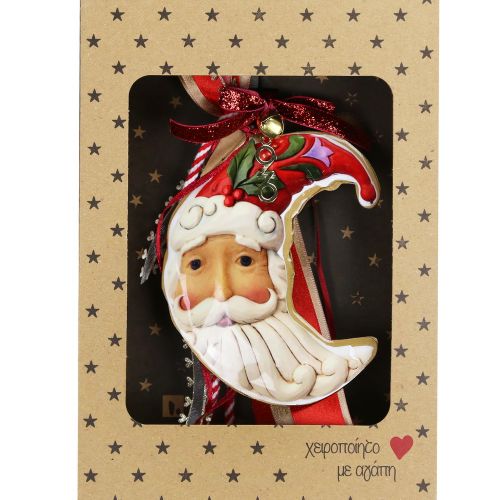 Γούρι Αγ.Βασίλης-Φεγγάρι 30x19εκ. από μέταλλο