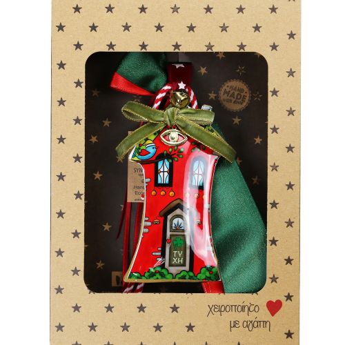 Γούρι Wish house-Κόκκινο 30x19εκ. από μέταλλο