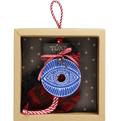 Γούρι Ξύλο ζωγραφιστό-Μάτι 18x17,5εκ. 