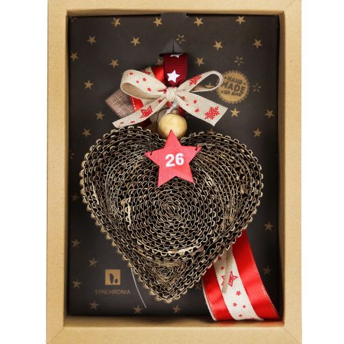 Lucky charm - Corrugated Heart Ornament