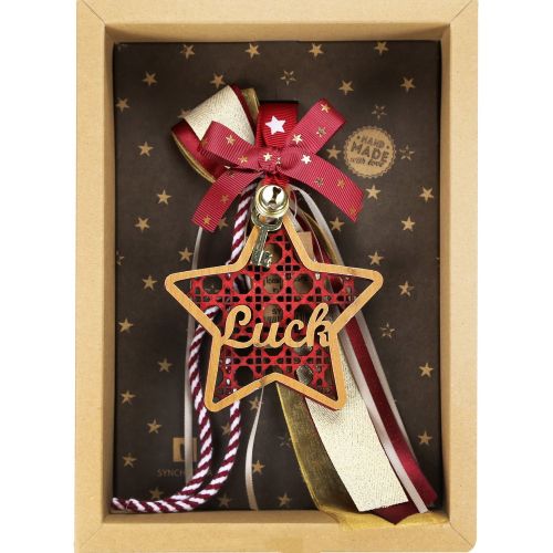 Γούρι Ξύλινο στολίδι-Αστέρι Luck 30x19εκ. 