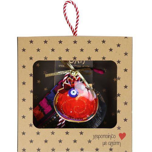 Γούρι Ρόδι μικρό-Μάτι - μέταλλο