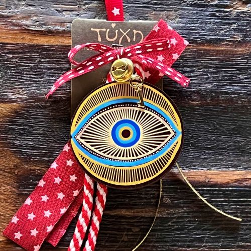 Γούρι Στολίδι τύχης-Μάτι χρυσό