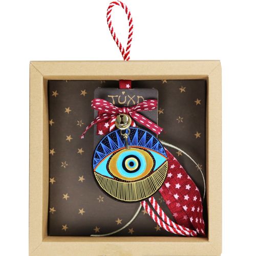 Γούρι Στολίδι τύχης-Μάτι ακτίνες μπλε