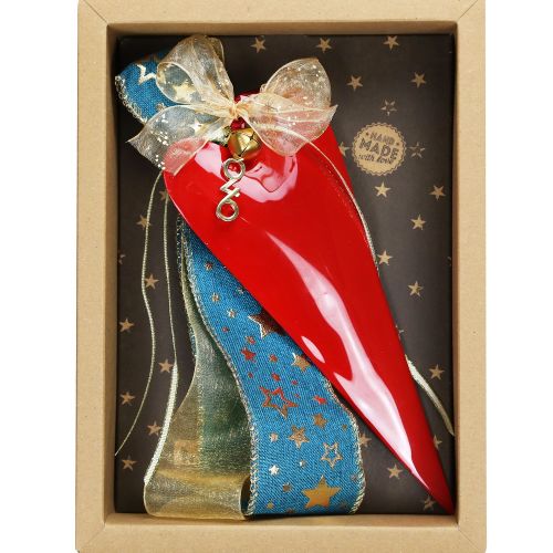 Γούρι Καρδιά slim μεγάλη-Πετρόλ 