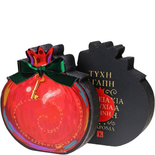 Γούρι επιτραπέζιο 18εκ. - Ρόδι με φιόγκο-Κλειδί