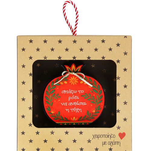 Γούρι επιτραπέζιο 18εκ. - Ρόδι με άνθη-Σπάζω