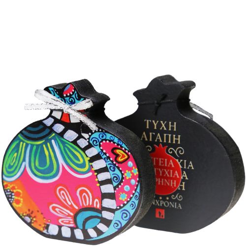 Γούρι επιτραπέζιο 18εκ. - Ρόδι Boho-Λουλούδι