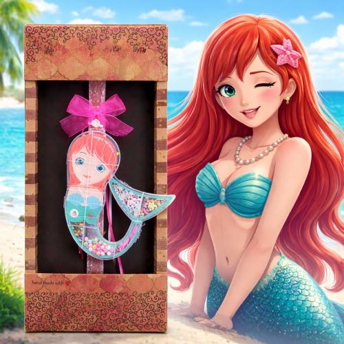 Easter candle with DIY Jewelry Set - Mermaid