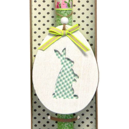 Easter Candle Hanging egg rabbit wood