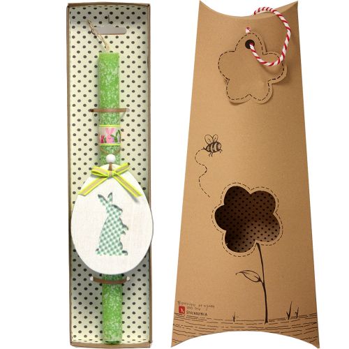 Easter Candle Hanging egg rabbit wood